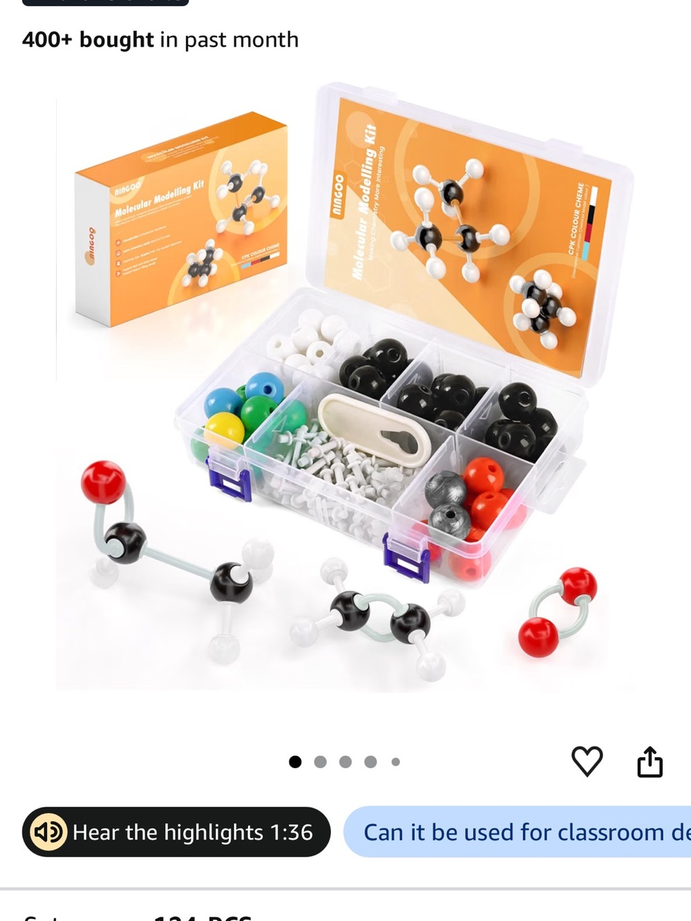 Moleculer Modeling Kit for organic Chemistry Molecular Building Set